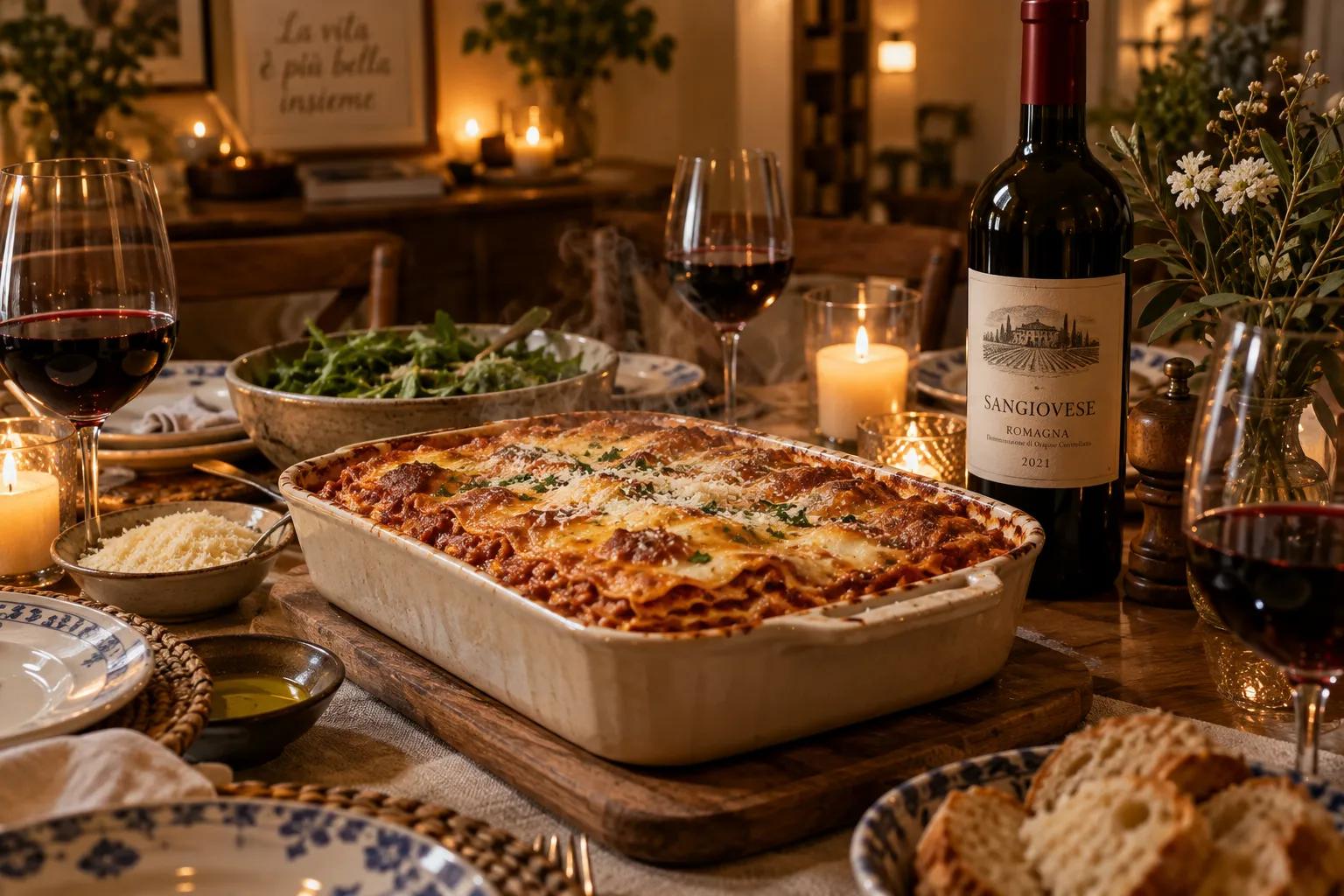 Lasagne alla Bolognese: il vino giusto da abbinare